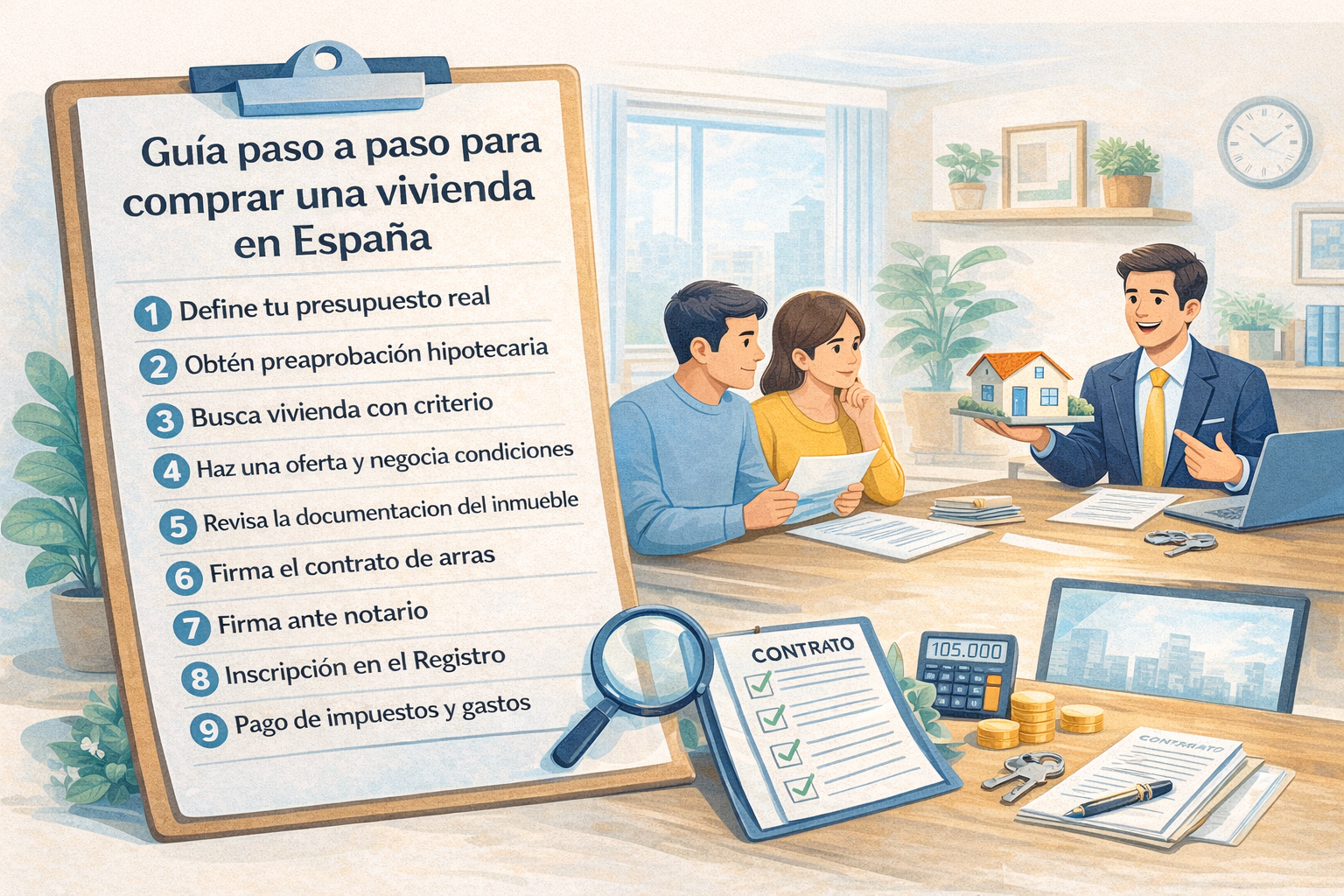 Guía paso a paso para comprar una vivienda en España